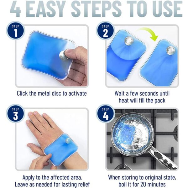 Reusable Hand Warmer Click Heat Pack Gel Hot Pack - Image 8