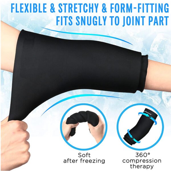 Knee Ice Pack Wrap Compression Sleeve - Image 7