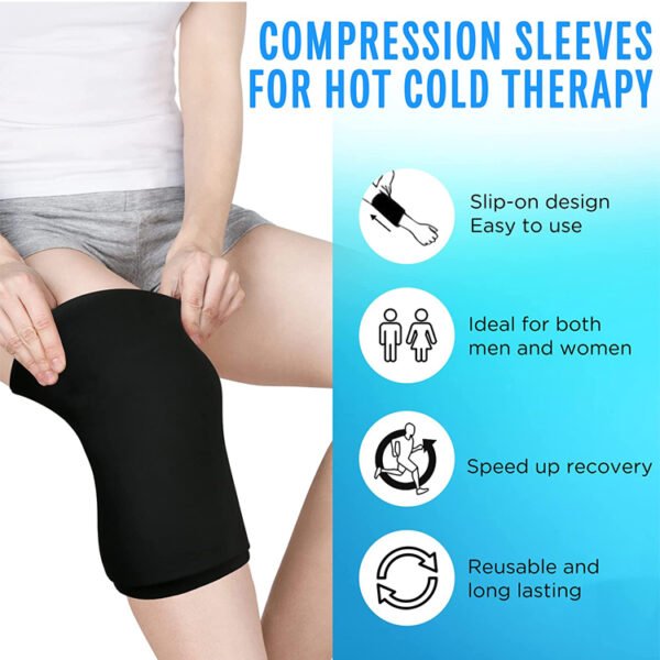 Knee Ice Pack Wrap Compression Sleeve - Image 6