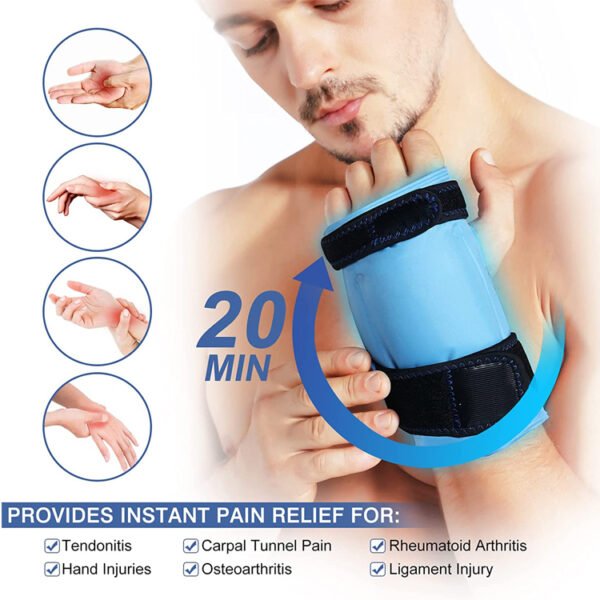 Hand Hot Cold Pack Wrap with Strap - Image 2