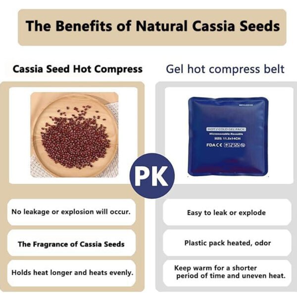 cassia seed heated tummy wrap