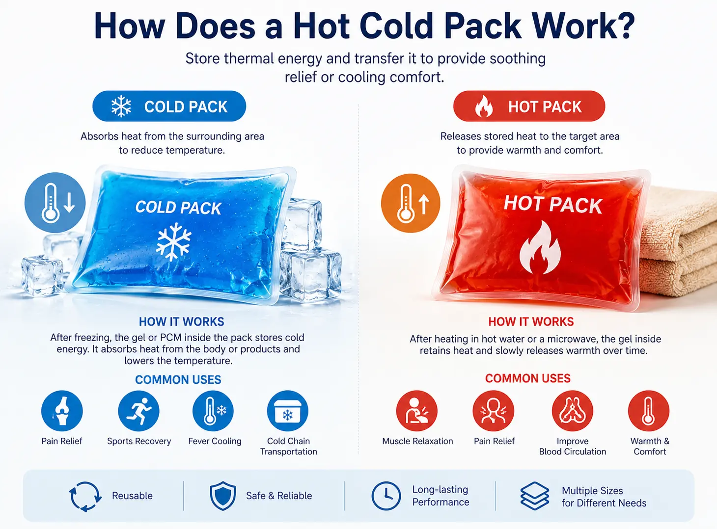 How does a hot cold pack work